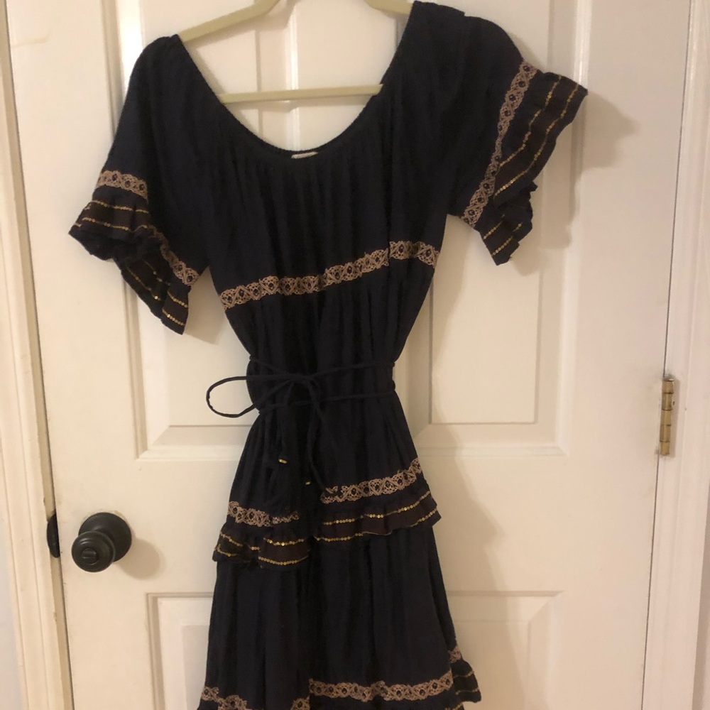 LoveShackFancy Agnes dress Navy 1 NWT - Picture 3 of 8